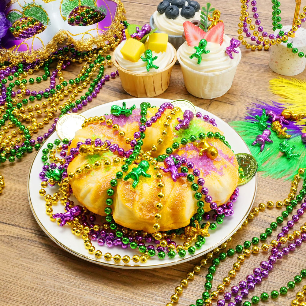 SHAOQINLIN purple-green-gold beads enhance outfits and photo booth props.