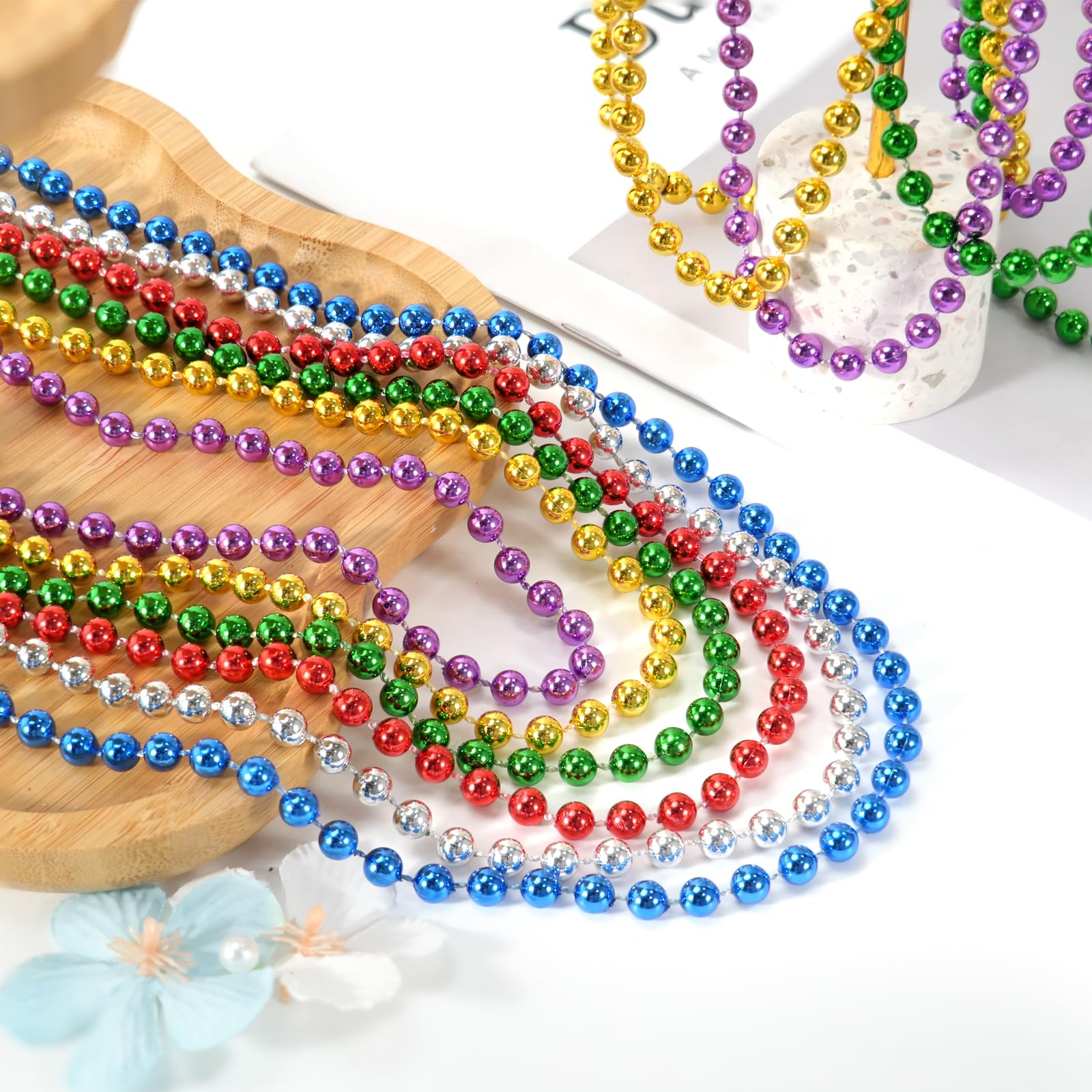 SHAOQINLIN close-up of lightweight plastic beads highlighting durable construction.