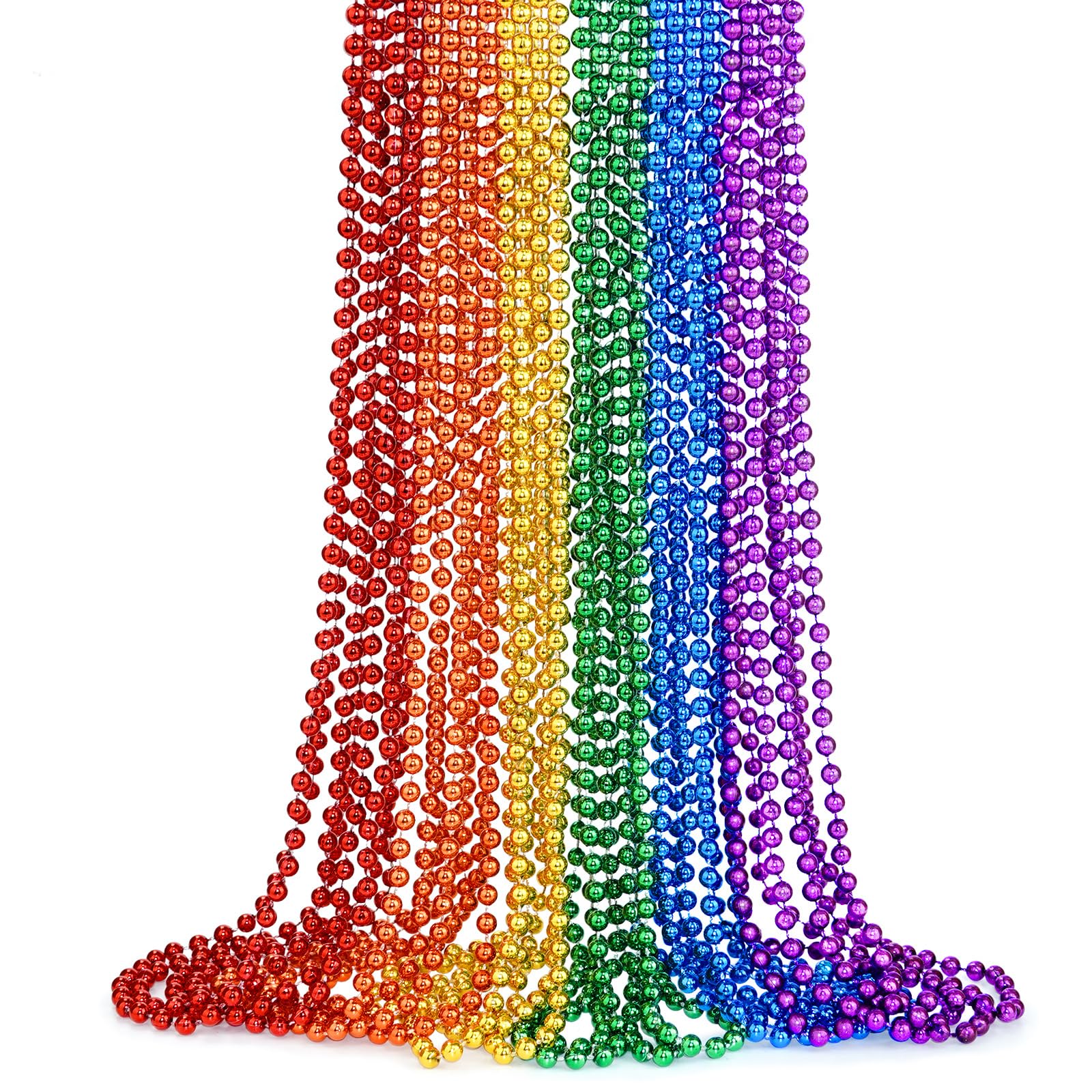 SHAOQINLIN Pride beads necklace red, vibrant accessory for pride parades and colorful outfits.