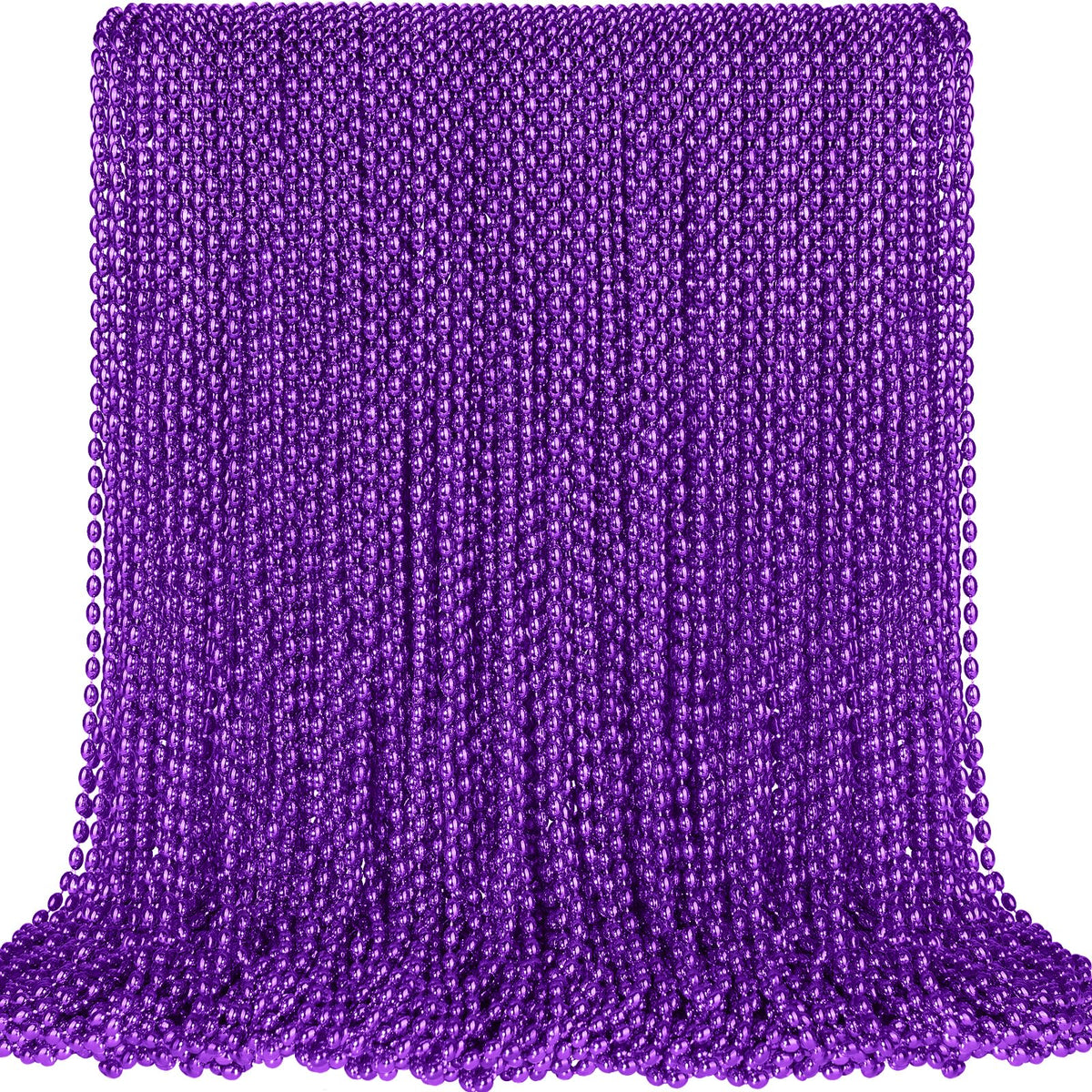 SHAOQINLIN purple Mardi Gras beads oval necklace ideal for parade throws