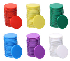 Shapenty 6 colors counter discs 25mm in a tidy tray for math practice, enhancing hands-on learning