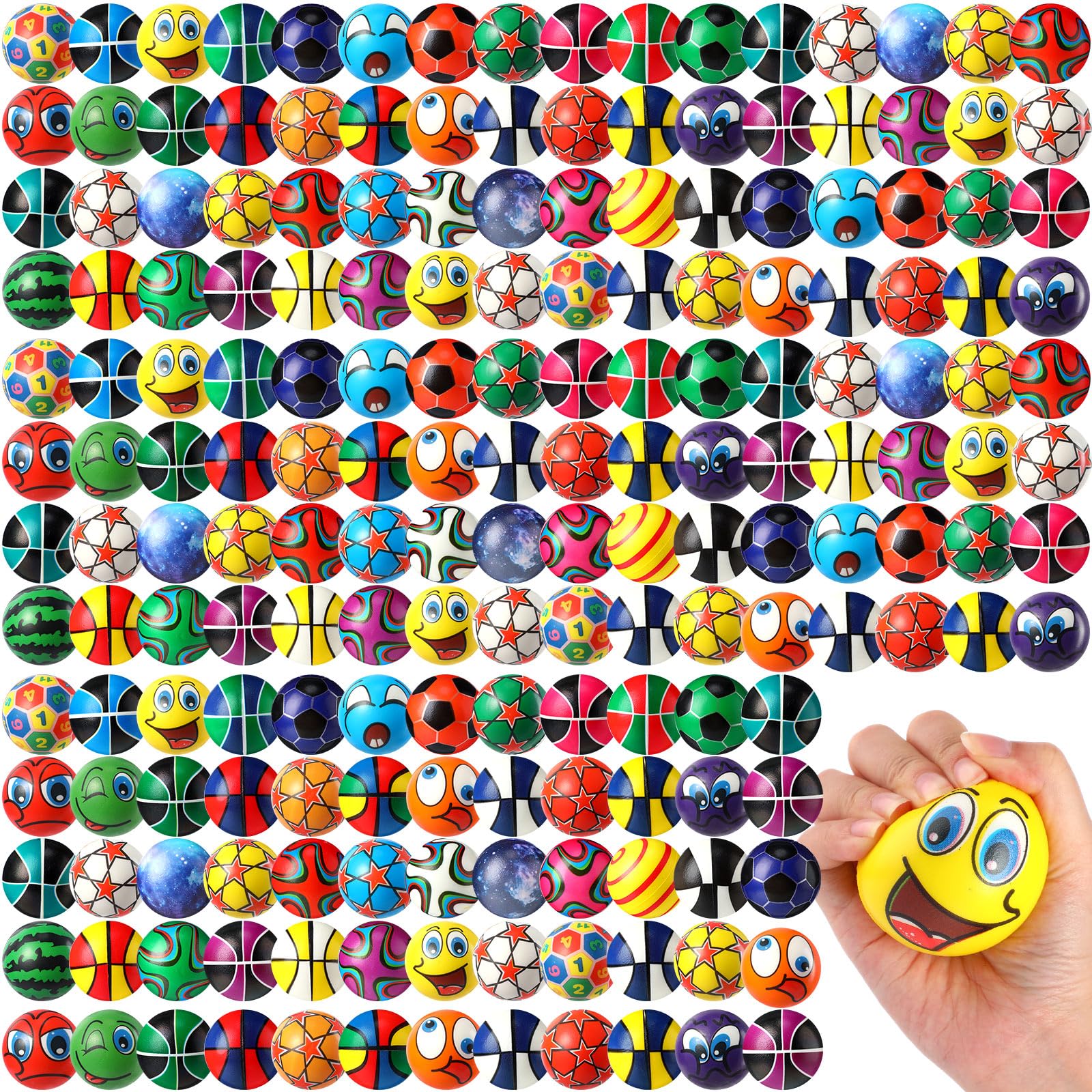 Shappy 204-piece mini stress balls in football design for quick stress relief at home