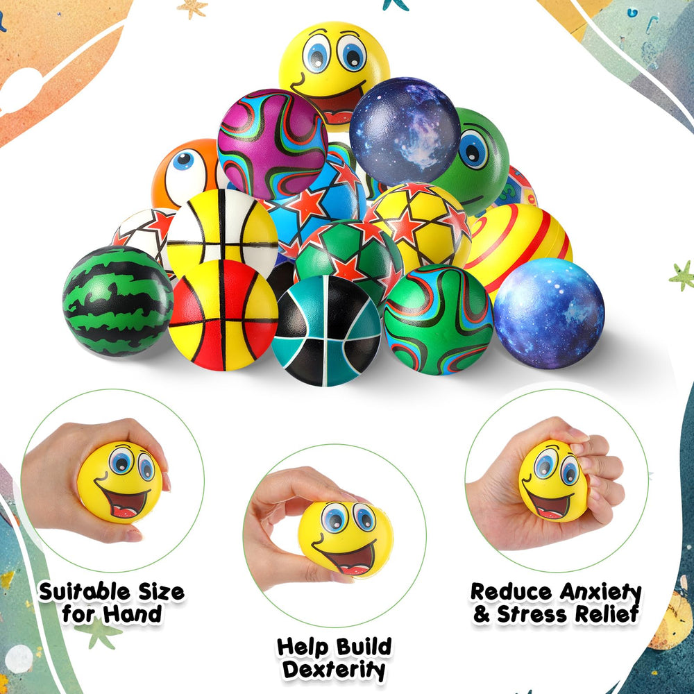 Shappy 204-piece mini stress balls with volleyball pattern for soothing fidget play