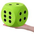 Shappy 6-inch foam dice in green, ideal for classroom math practice and group play.