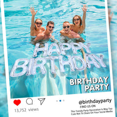 Shappy adhesive dots included for secure, easy alignment of pool letters.