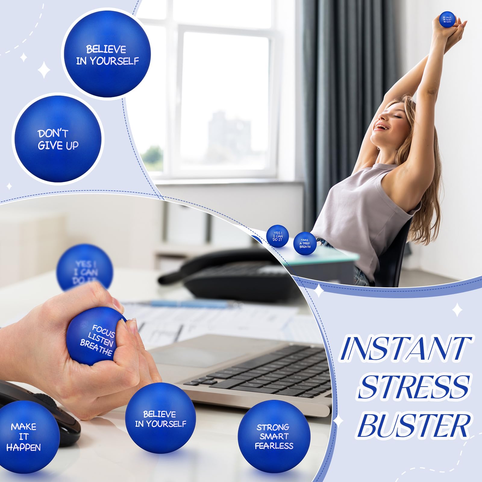 Shappy conference and event friendly blue stress ball companion for attendees.