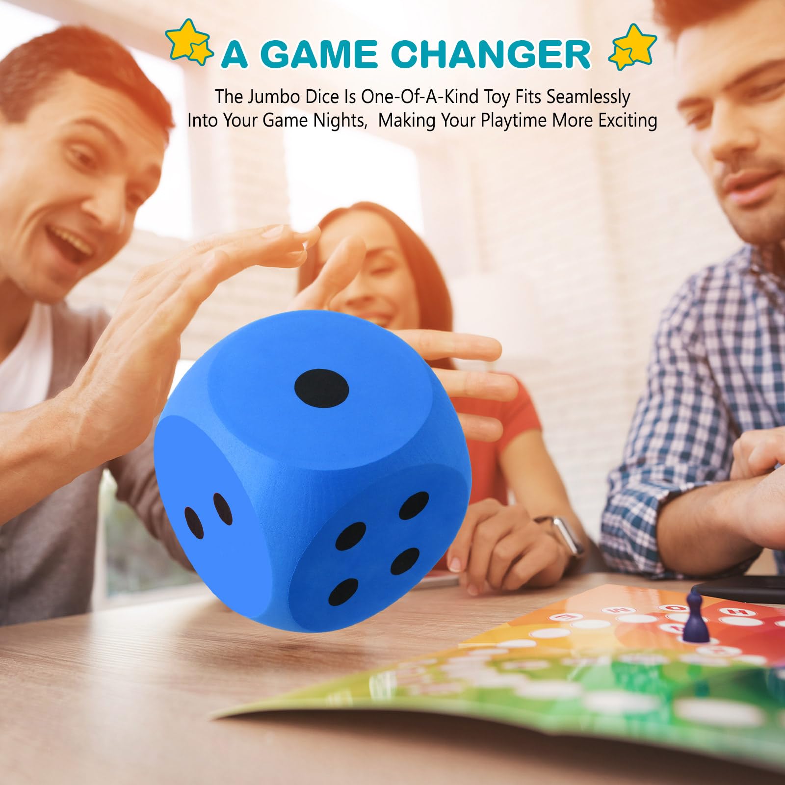 Shappy dice gift-ready blue, a versatile learning toy for celebrations.