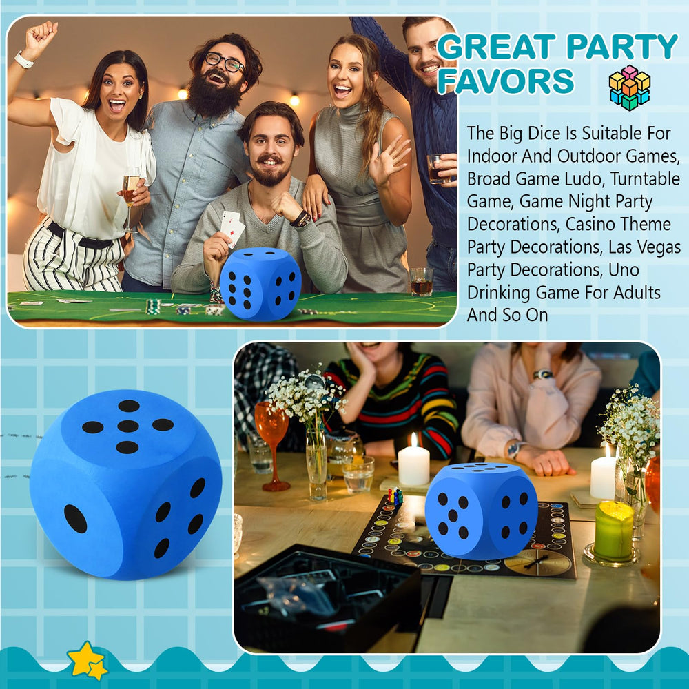 Shappy dice in hand blue, easy to grip and roll for learners.