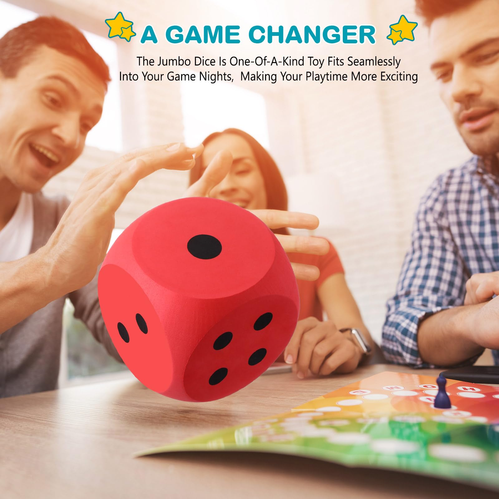 Shappy large dice invite dynamic play during games and learning sessions
