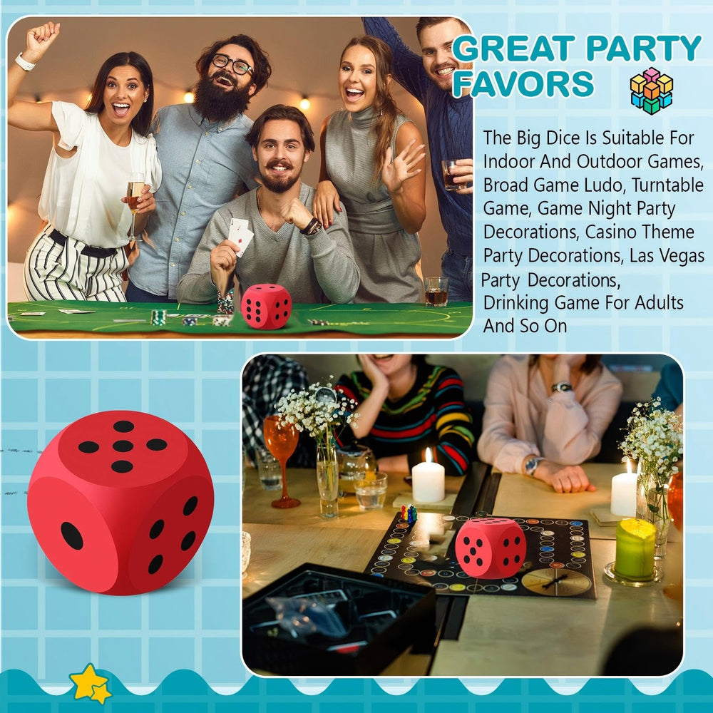Shappy 3in red foam dice for educational activities