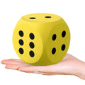 Shappy 3-inch yellow foam dice for giant game nights