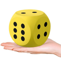 Shappy 3-inch yellow foam dice for giant game nights