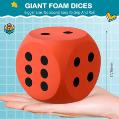 Shappy foam dice closeup texture showing durable EVA foam.