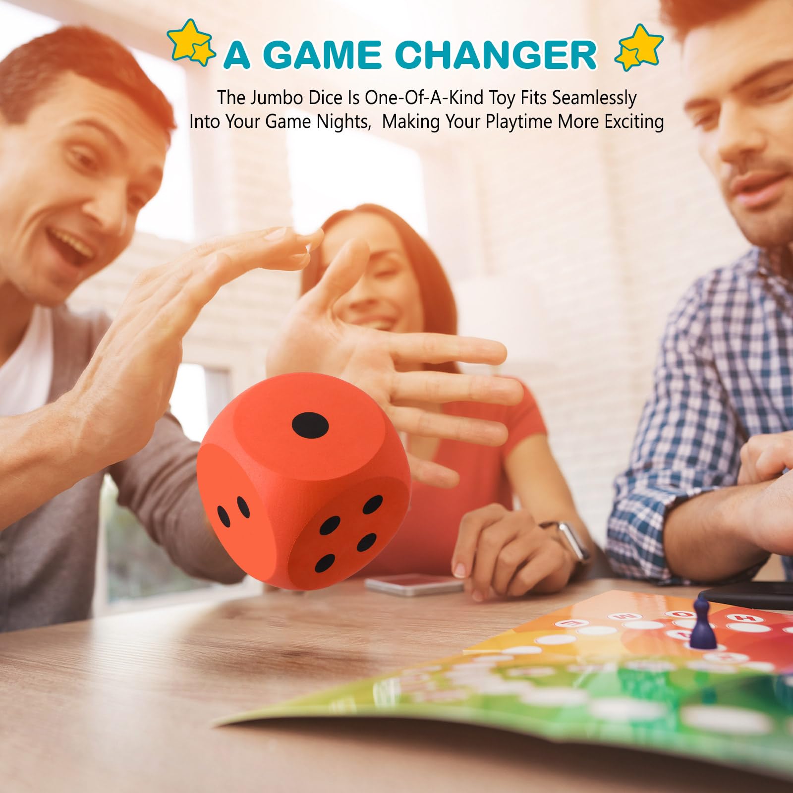 Shappy foam dice packaging showing two dice included.