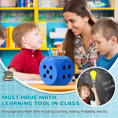 Shappy giant dice blue for immersive game nights and classroom demonstrations.