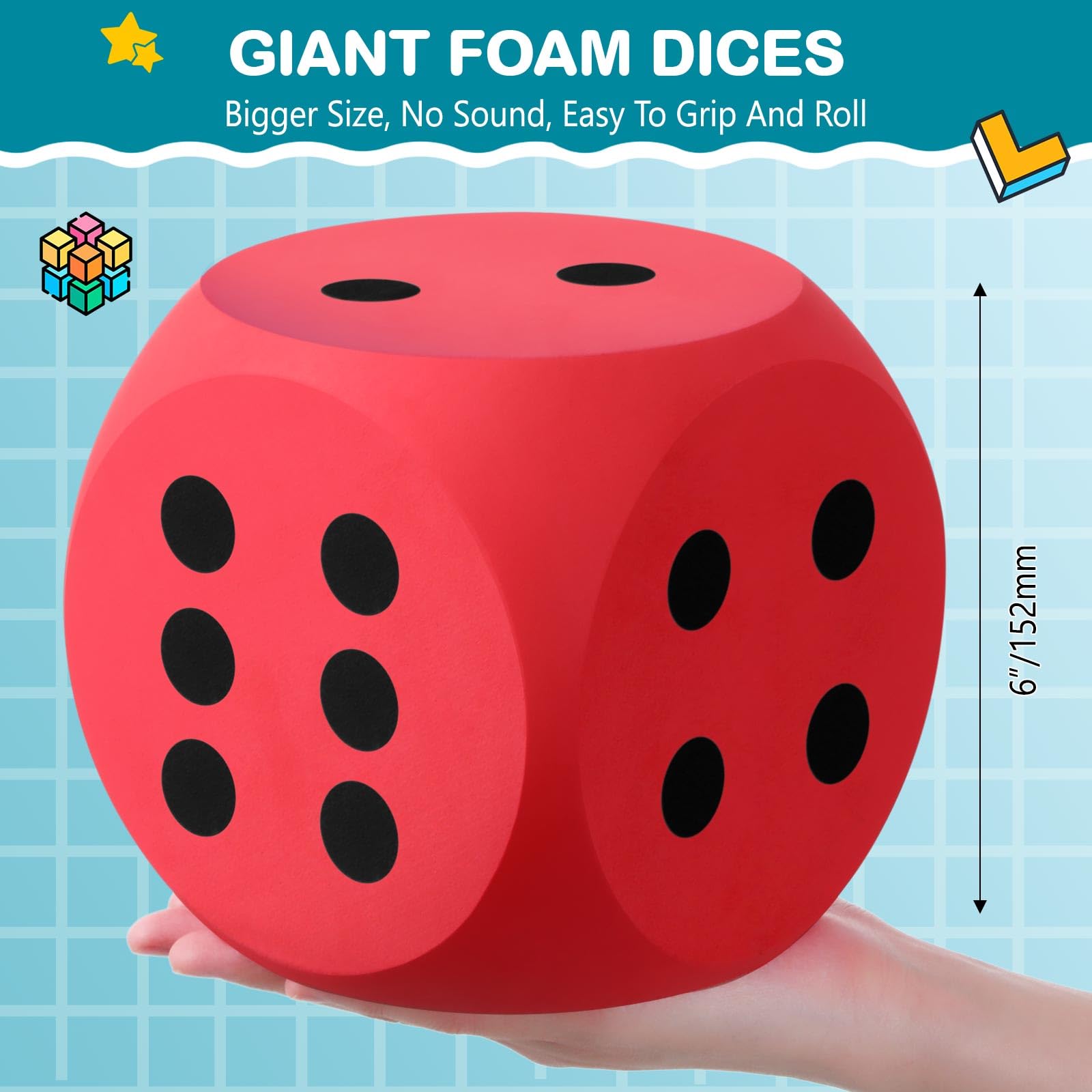 Shappy giant dice kawaii design adds playful touch to family game nights