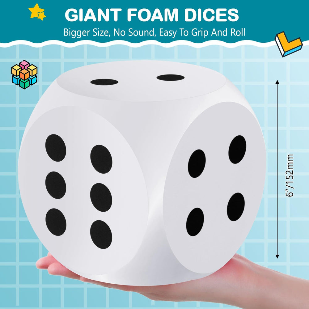 Shappy giant dice top view with a large, tactile surface for intuitive gameplay.
