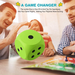 Shappy kawaii green dice for educational activities and creative play.