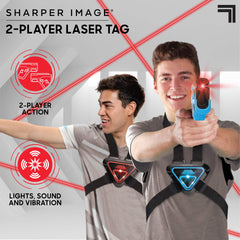 Sharper Image laser-tag armor vest front glowing lights for immersive battles.