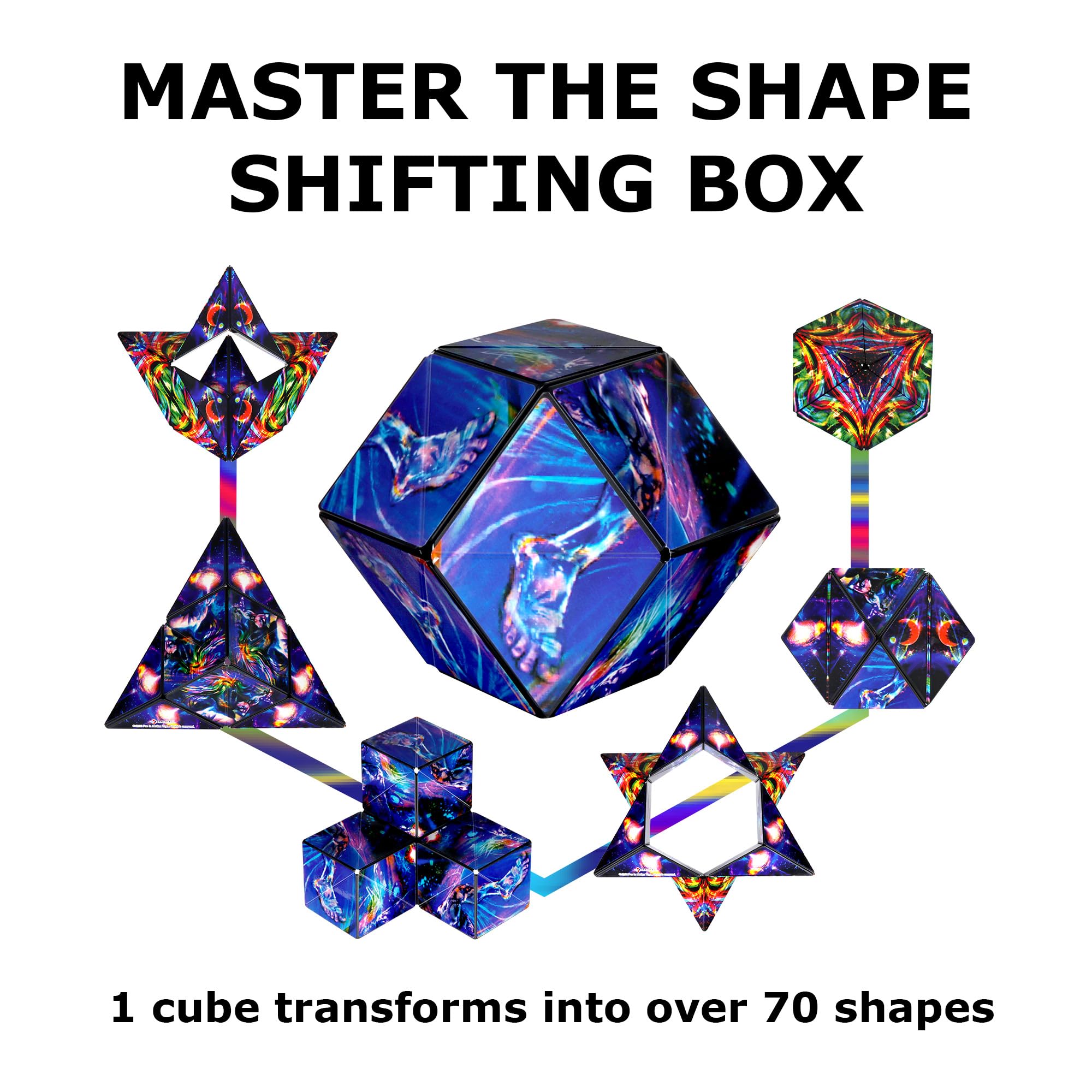 Shashibo 100-shapes gallery quick morphs for immersive tactile sequences and focus.