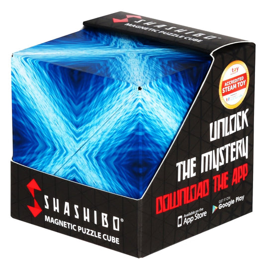 Shashibo Blue Planet cube transforming into multiple shapes for creative play