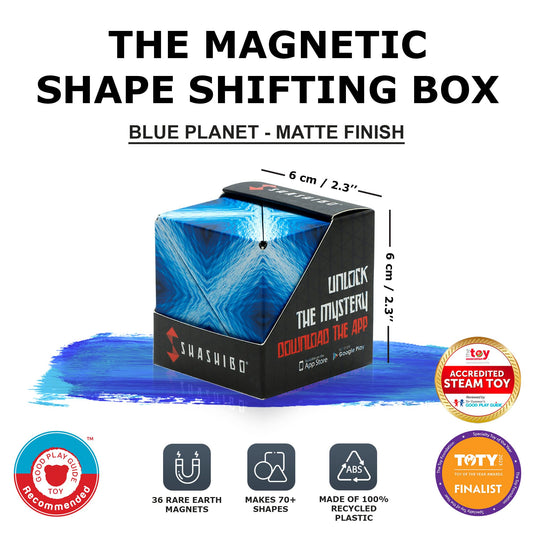 Shashibo Blue Planet magnets in action for secure configurations