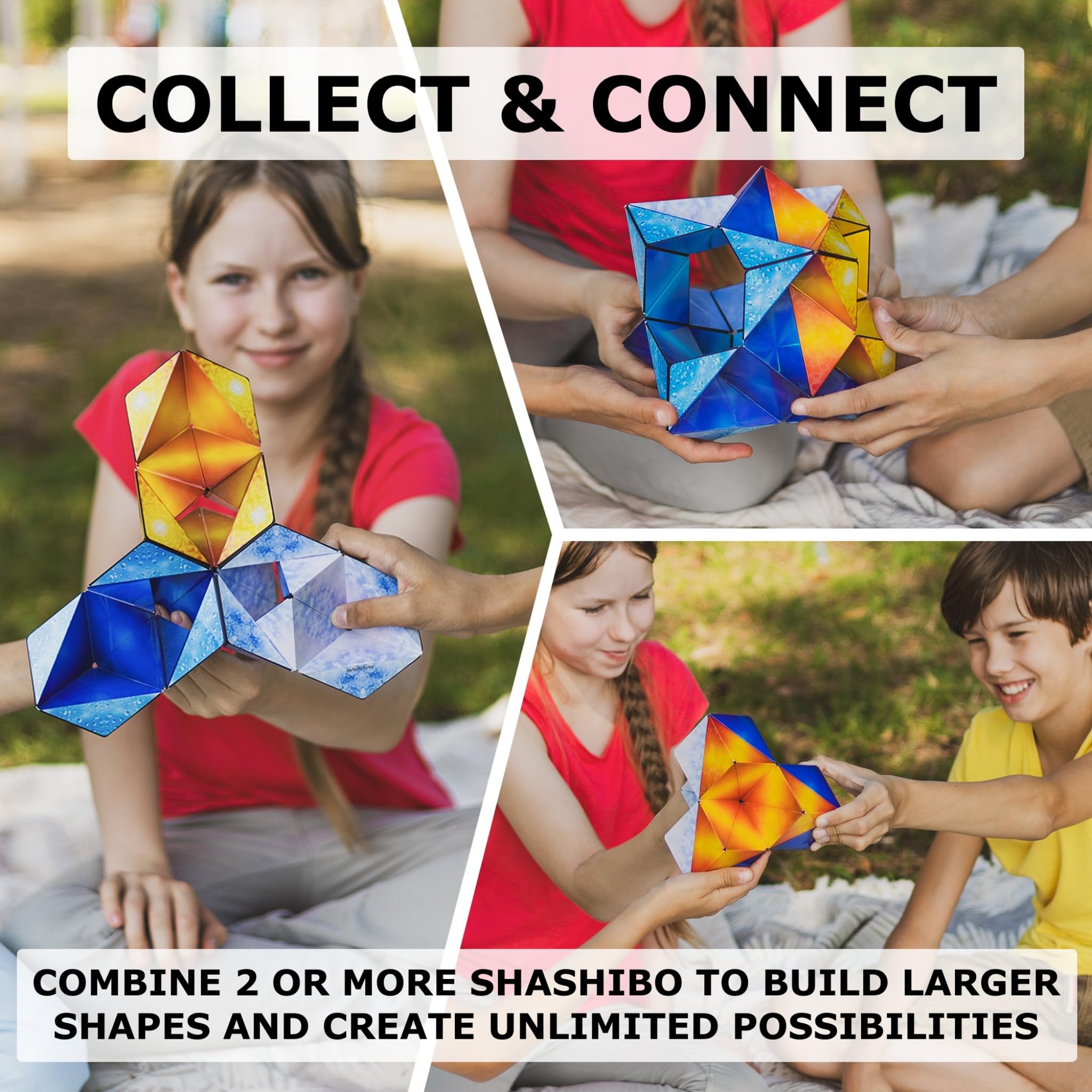 Shashibo colorful magnet cubes reveal playful design and tactile engagement.