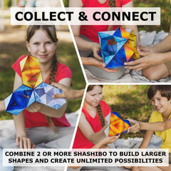 Shashibo colorful magnet cubes reveal playful design and tactile engagement.