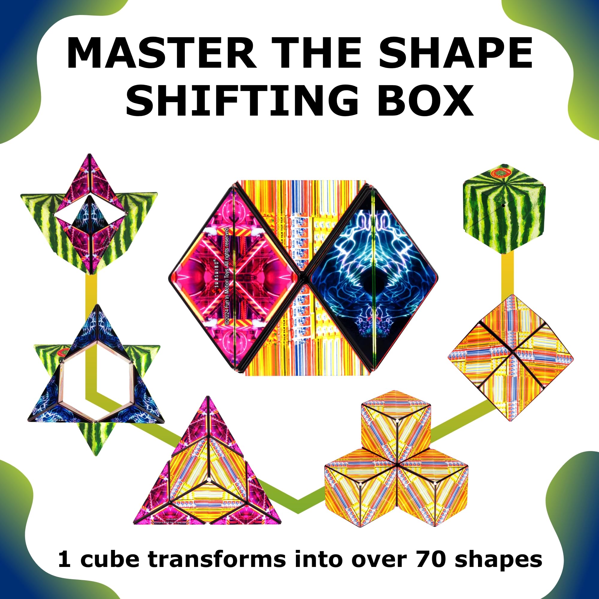 Shashibo compact travel toy ready for quiet, on-the-go fun