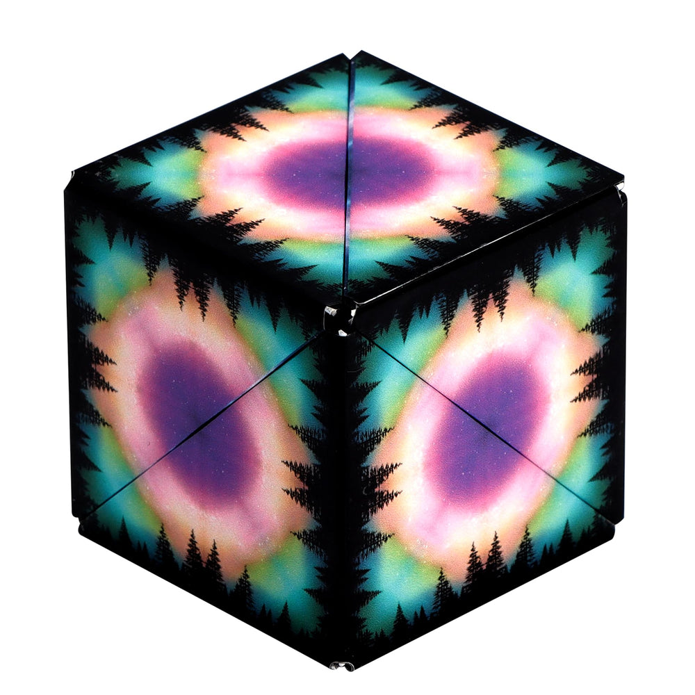 Shashibo compact travel toy fits easily in hand.