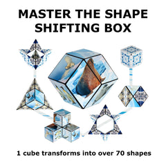 Shashibo connect and build encourages creative sculpture with magnetic cubes.