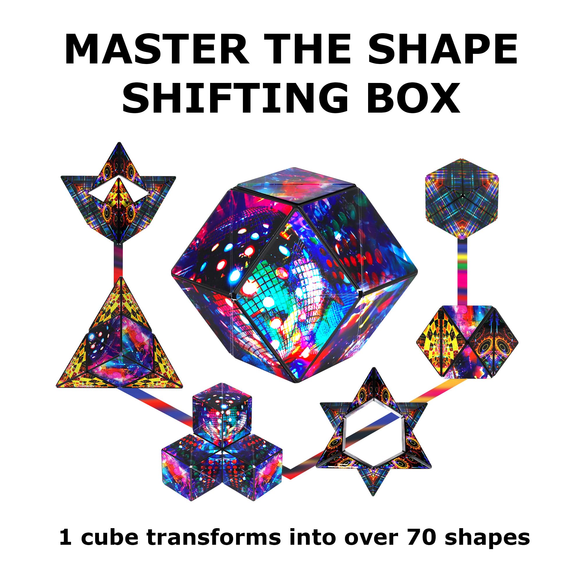 Shashibo Disco Plaid colorful sculptures spark imagination during breaks.