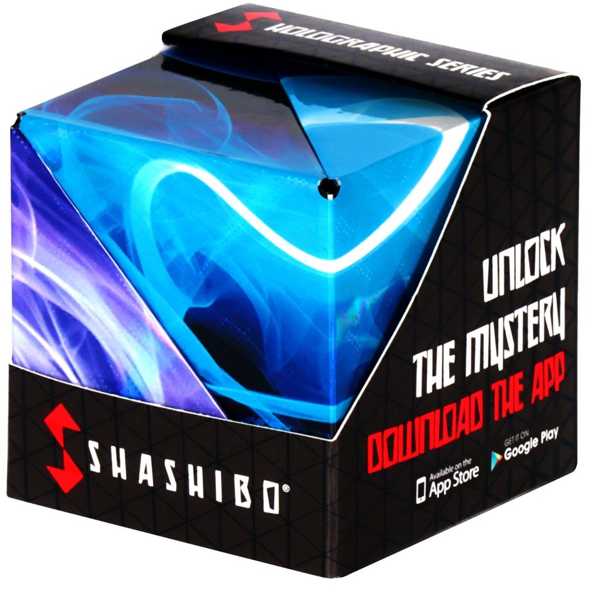 Shashibo front view shows a shape-shifting box for focused, screen-free play.