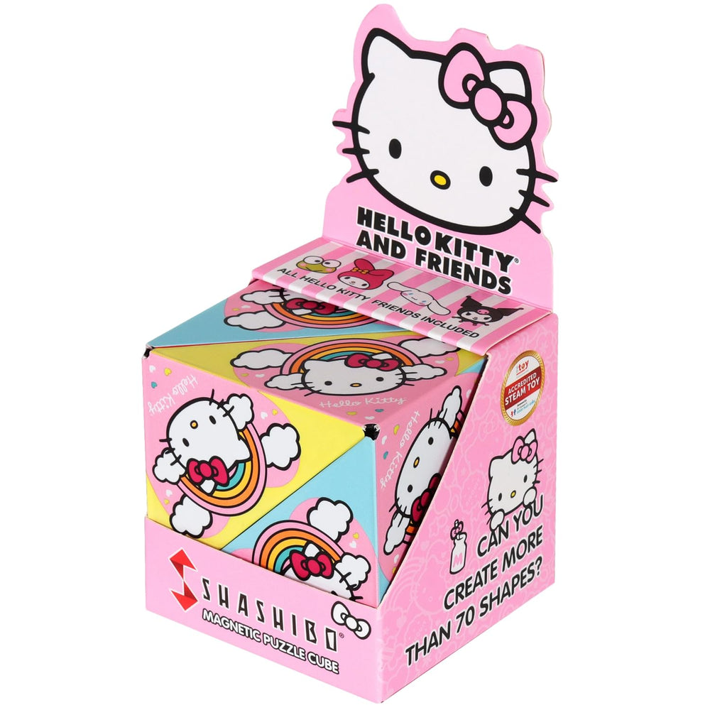 Shashibo Hello Kitty & Friends rainbow shape shifting box, vibrant colors for imaginative play.