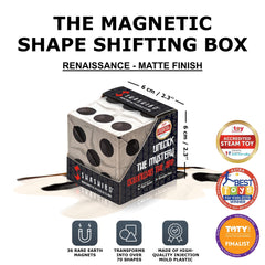 Shashibo internal magnets system visible for easy connecting and larger sculptures.