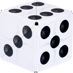 Shashibo magnetic cubes connected to create bigger structures and creative sculpture.
