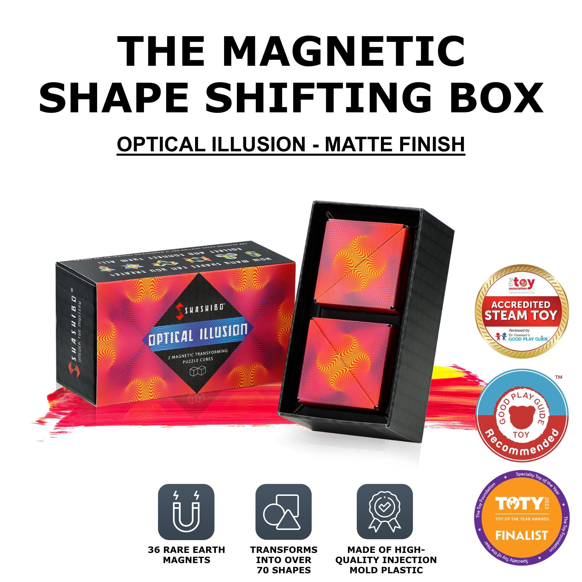 Shashibo over-70 shapes transformation demonstrates versatile magnetic cube design