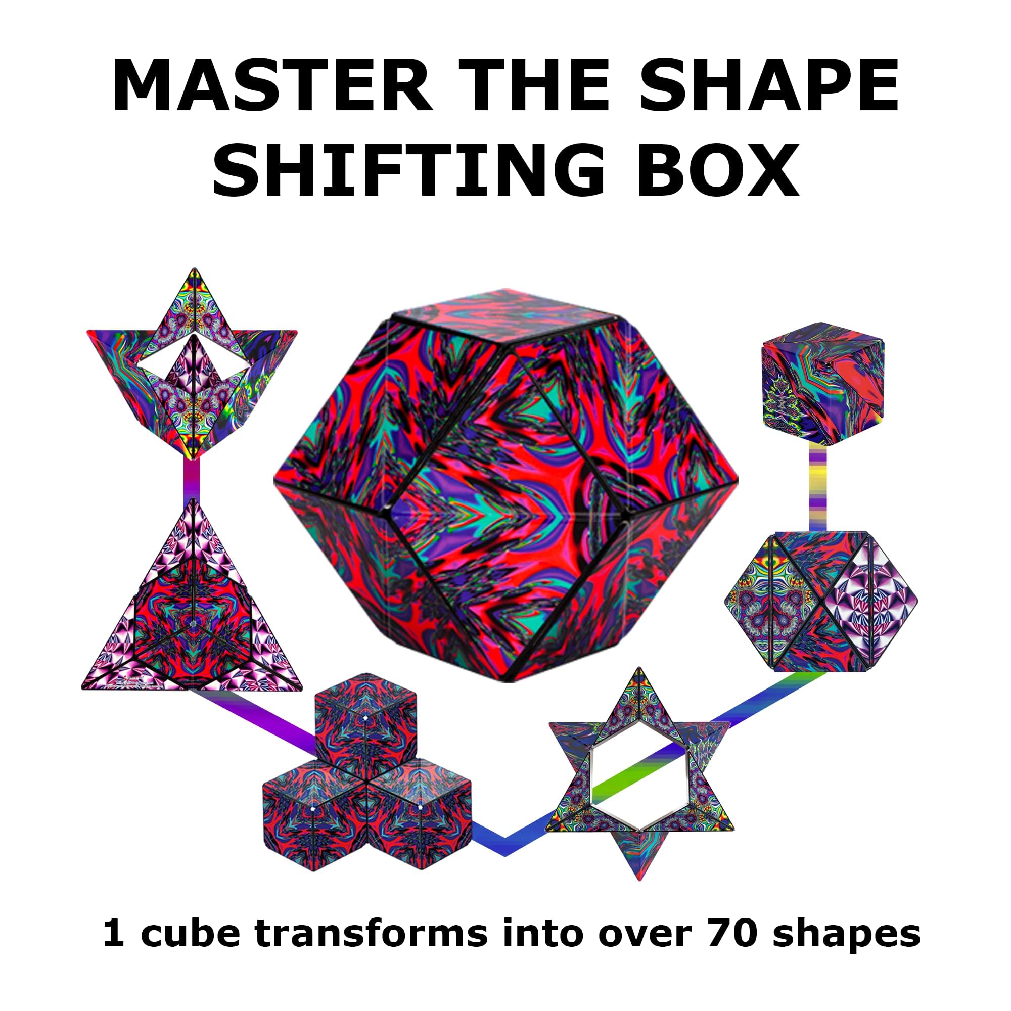 Shashibo colorful magnets stimulating tactile curiosity and focus.