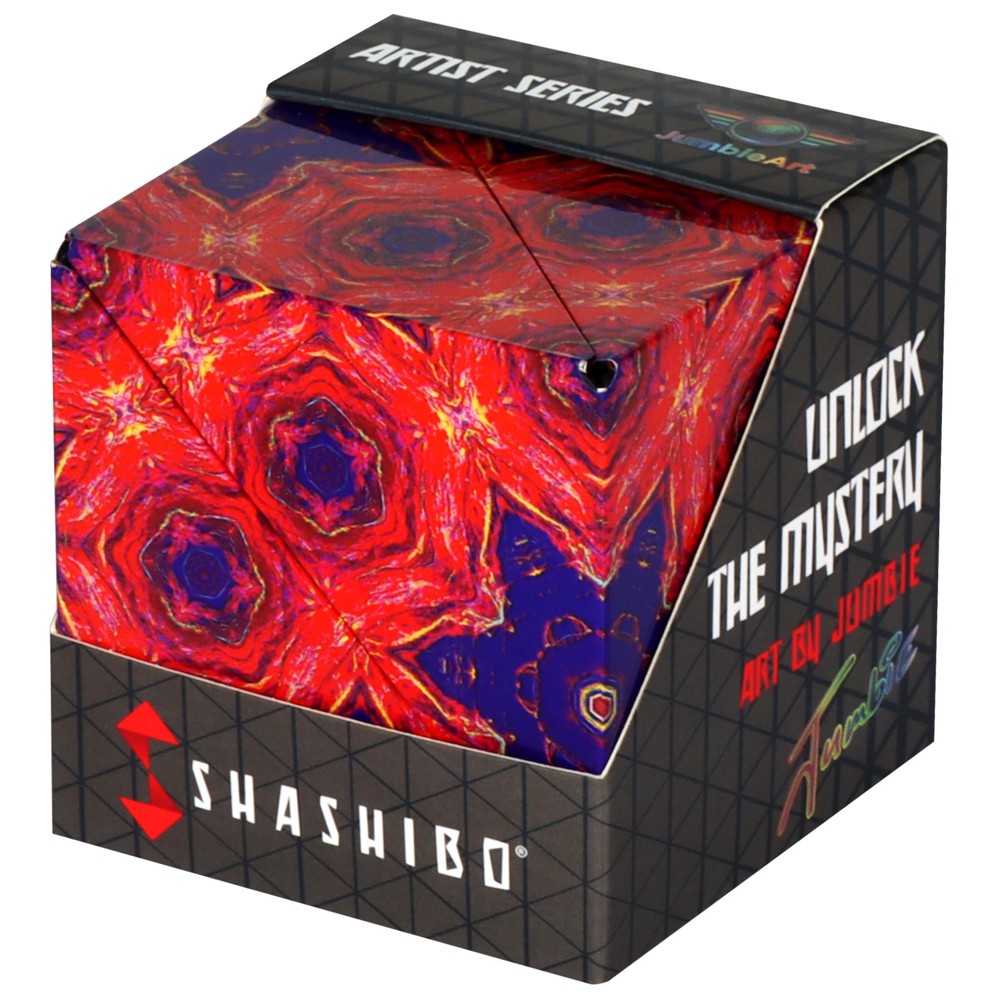 Shashibo Shape Shifting Box showing 100 shapes for creative play
