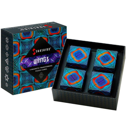 Shashibo shape shifting box in gift box, ideal for focus and stress relief.