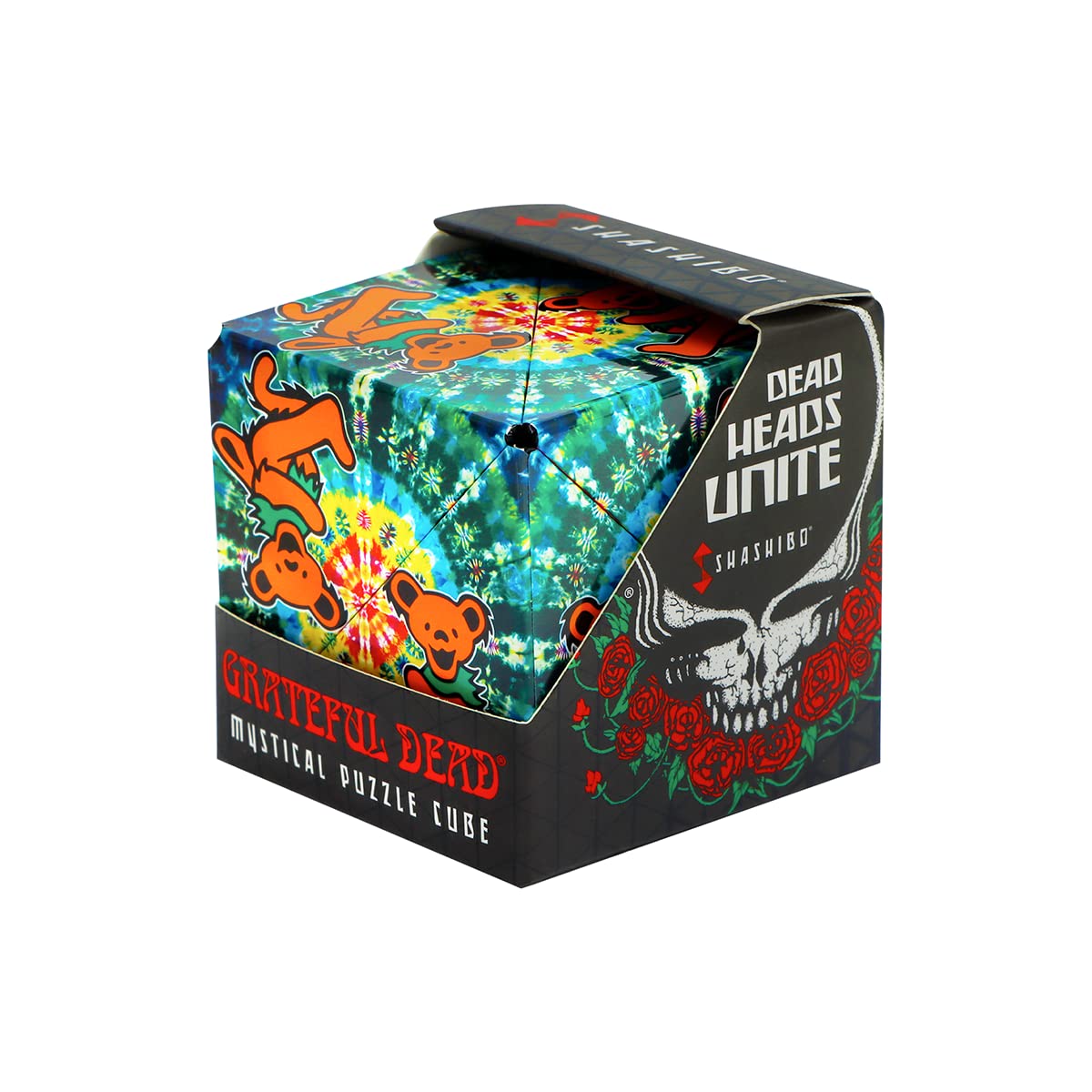 Shashibo shape shifting box closeup, highlighting powerful magnets for endless shape possibilities.