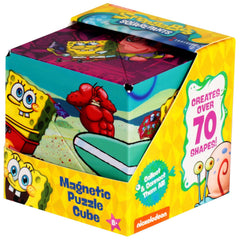 Shashibo SpongeBob front view showcases colorful underwater pattern and tactile grip.