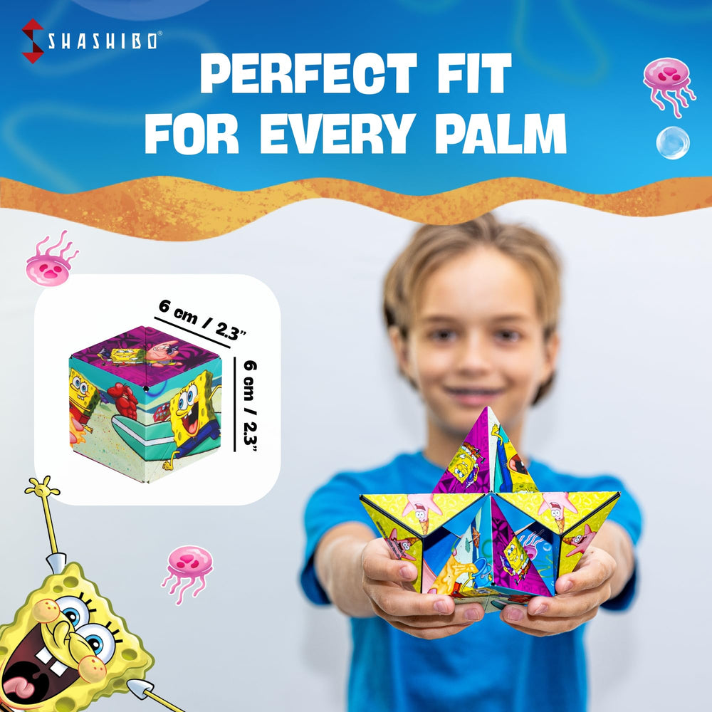 Shashibo SpongeBob tear-proof matte surface resists wear and feels durable.