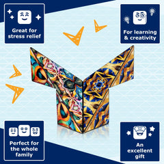 Shashibo Squared cube with multi pattern reveals for quick focus breaks