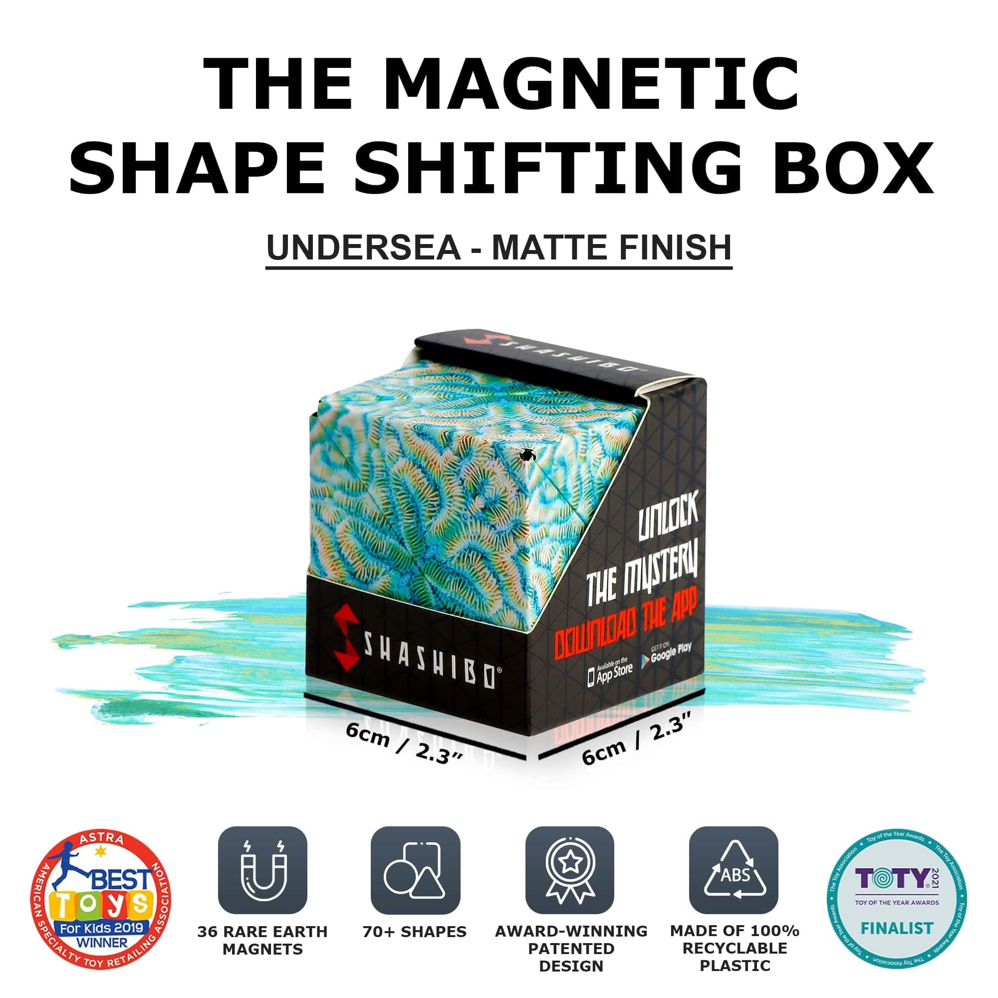 Shashibo Undersea magnetic cube connects with others to form larger sculptures.
