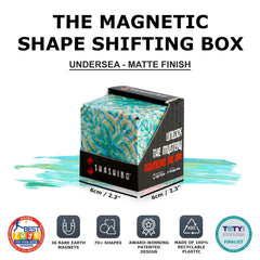 Shashibo Undersea magnetic cube connects with others to form larger sculptures.
