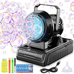 SHCKE automatic bubble machine with 10 holes for vibrant outdoor bubble shows.