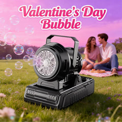 SHCKE dual-power bubble machine runs on USB or batteries for flexible indoor or outdoor use.