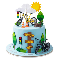 She Said Okurrr bicycle cake toppers collection adds playful bike detail for a bike-themed birthday.
