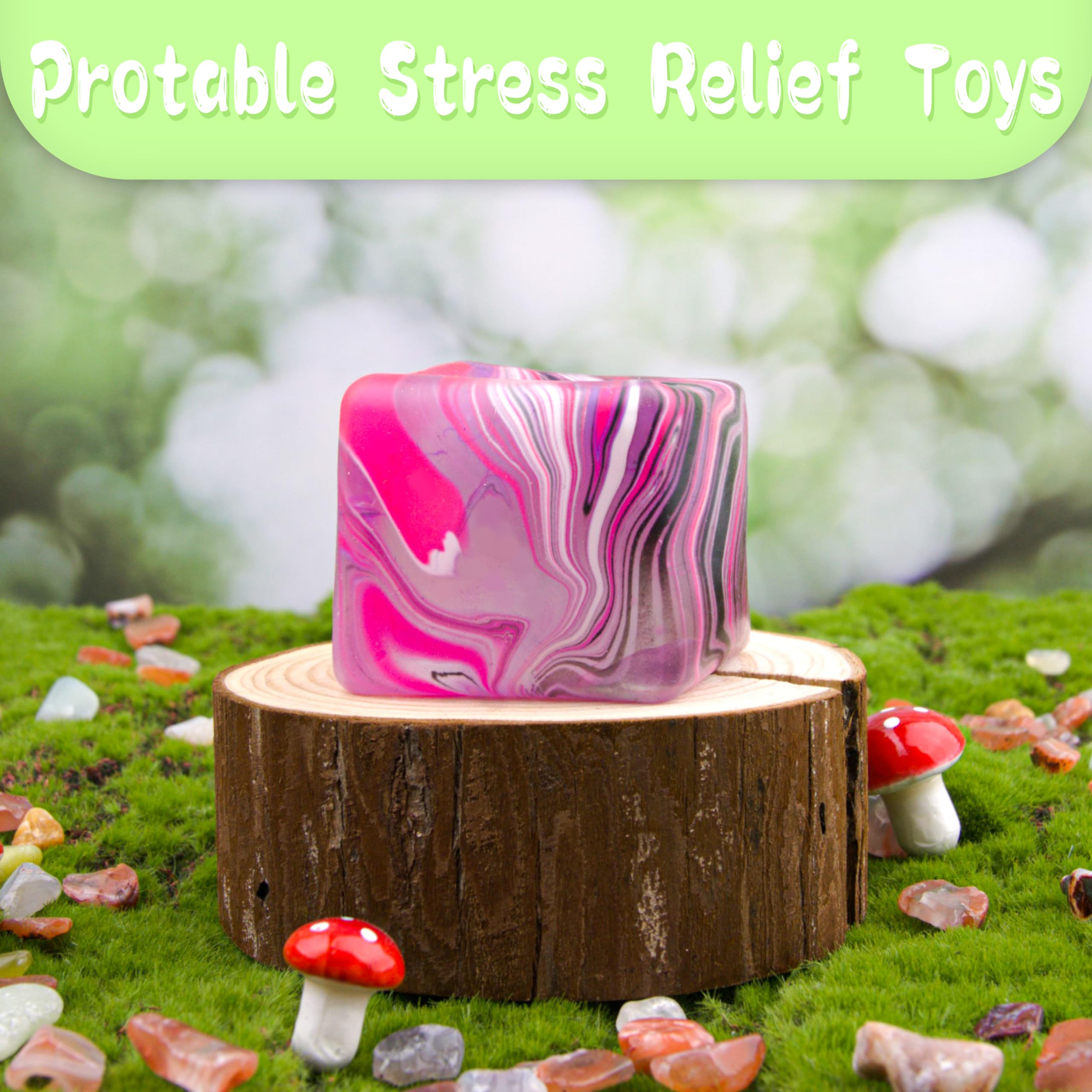 Sheenice stress cube dual relief for squeezing and fidgeting at work.